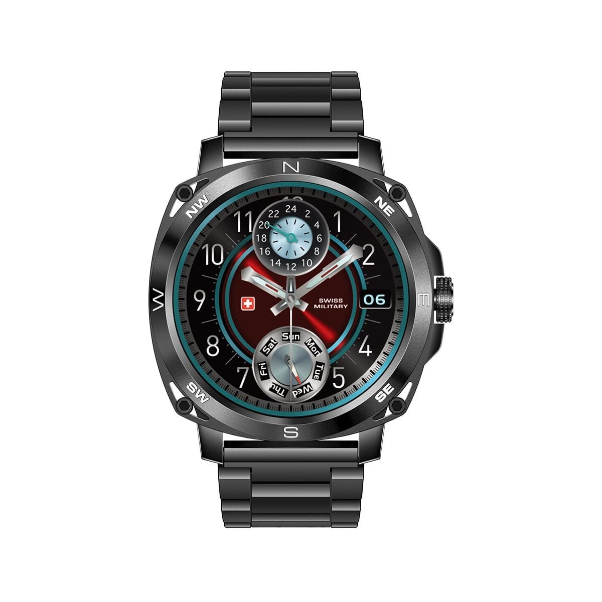 SWISS MILITARY DOM 4 WATCH WITH METAL/SILICONE STRAPS - Image 5