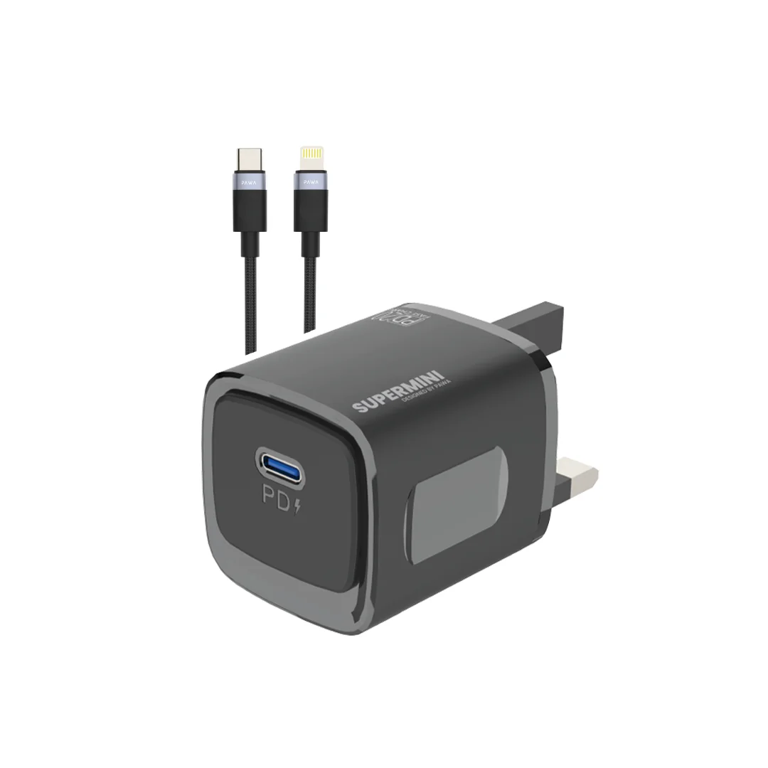 Charge faster and smarter on the go with the PAWA Supermini Travel Charger (PD20).
