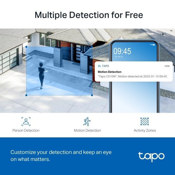 TP-Link Outdoor Pan Tilt Home Security WiFi Camera - Tapo C510W - Image 9