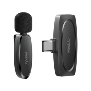 YESIDO LAVALIER SINGLE WIRELESS MICROPHONE BLACK KR11