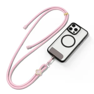 Add a touch of elegance and functionality to your mobile routine with the DUXDUCIS Garden Series Crossbody Phone Strap in charming Light Pink with Begonia pattern.