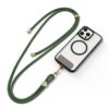 Add functional style to your everyday essentials with the DUXDUCIS Garden Series Crossbody Phone Strap in Army Green with a sleek tile pattern.