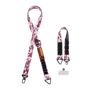 Upgrade your everyday carry with the DUXDUCIS Outdoor Series Mobile Phone Lanyard in Camo Pink (Model: OUTDOOR0001).