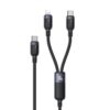 Introducing the YESIDO CA90 2-in-1 Type-C to Lightning and Type-C Cable in sleek black