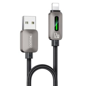 YESIDO USB A TO LIGHTNING CALE 12W GREY CA137L