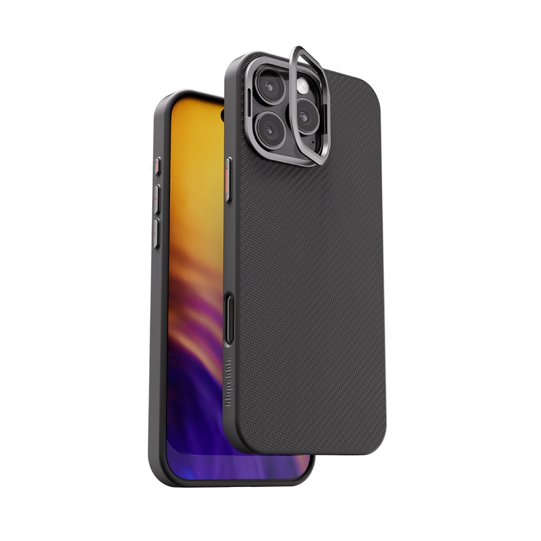 Blupebble iPhone 16 Pro/Pro Max FaserSchutz with MagSafe Case Black Gray | Ultimate Protection with Sleek Design - Image 3