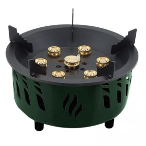 GREEN LION SEVEN BURNER CAMPING STOVE WITH STORAGE BAG GREEN GN7BCMSTOVEGN