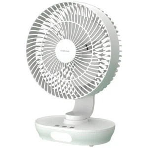 GREEN LION 8 INCH DESKTOP FAN RECHARGEABLE WHITE GN8INDSKFWH