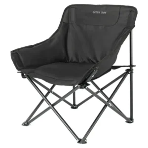 GREEN LION RANGER FOLDABLE CAMPING CHAIR BLACK GNFLCHARBK