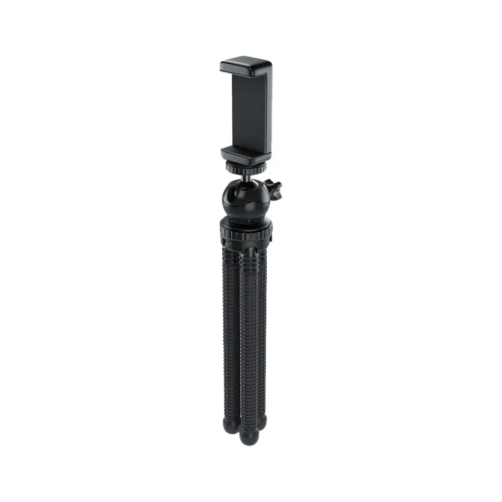 Unlock new creative possibilities with the Green Lion Flexible Tripod with Foam Grips – Black (GNFLTRIPDBK)