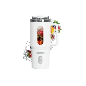 Enjoy healthy, on-the-go nutrition with the Green Lion Mug Blend Portable Juicer 500ML White (GNMGBL500WH)
