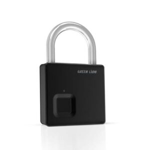 GREEN LION FINGERPRINT PADLOCK BLACK GNMINIFPPDLKBK