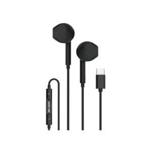 Experience premium sound in a sleek package with the Green Lion Stereo Earphone with Type-C Connector in Black (GNSTROEPTCBK).