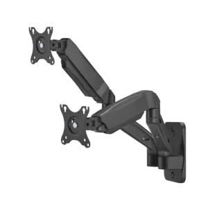 GameOn Economy Spring-Assisted Wall-Mounted Dual Monitor Arm (GO-5008) - Adjustable and Space-Saving Design