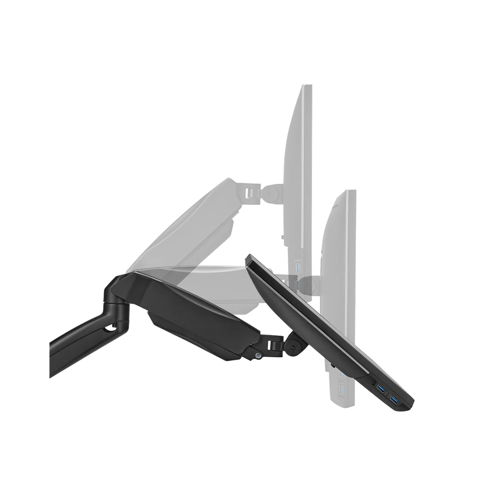GameOn Economy Spring-Assisted Wall-Mounted Dual Monitor Arm (GO-5008) - Adjustable and Space-Saving Design - Image 4
