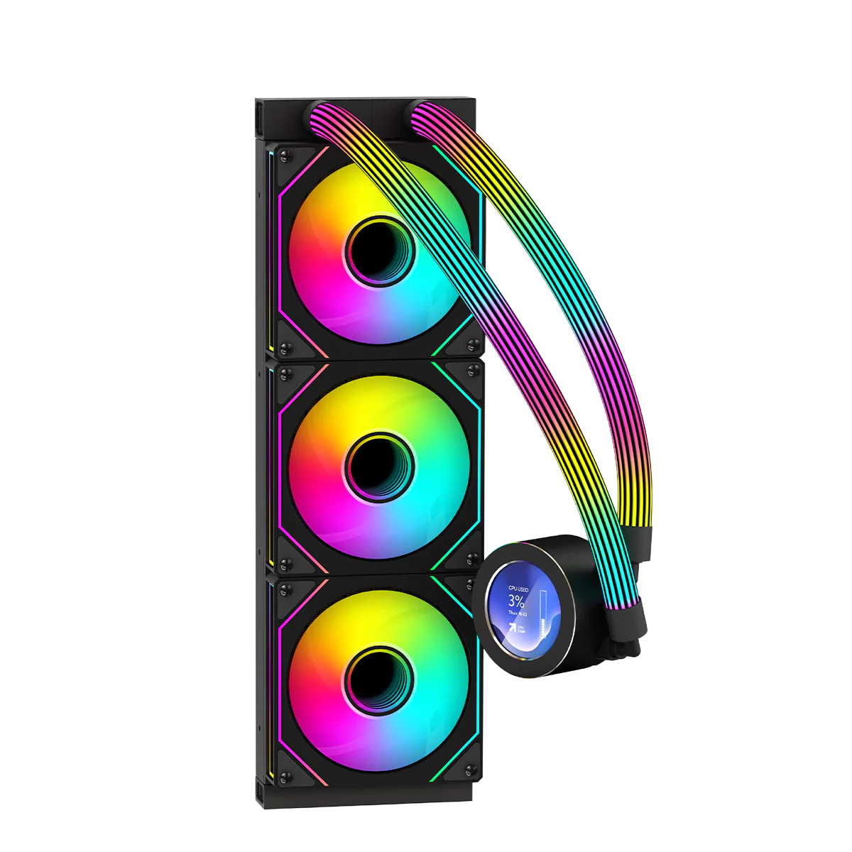 GameOn Kraken N360 360mm LCD Display Liquid CPU Cooler with ARGB Tube GOKRAKENN360 - Image 13