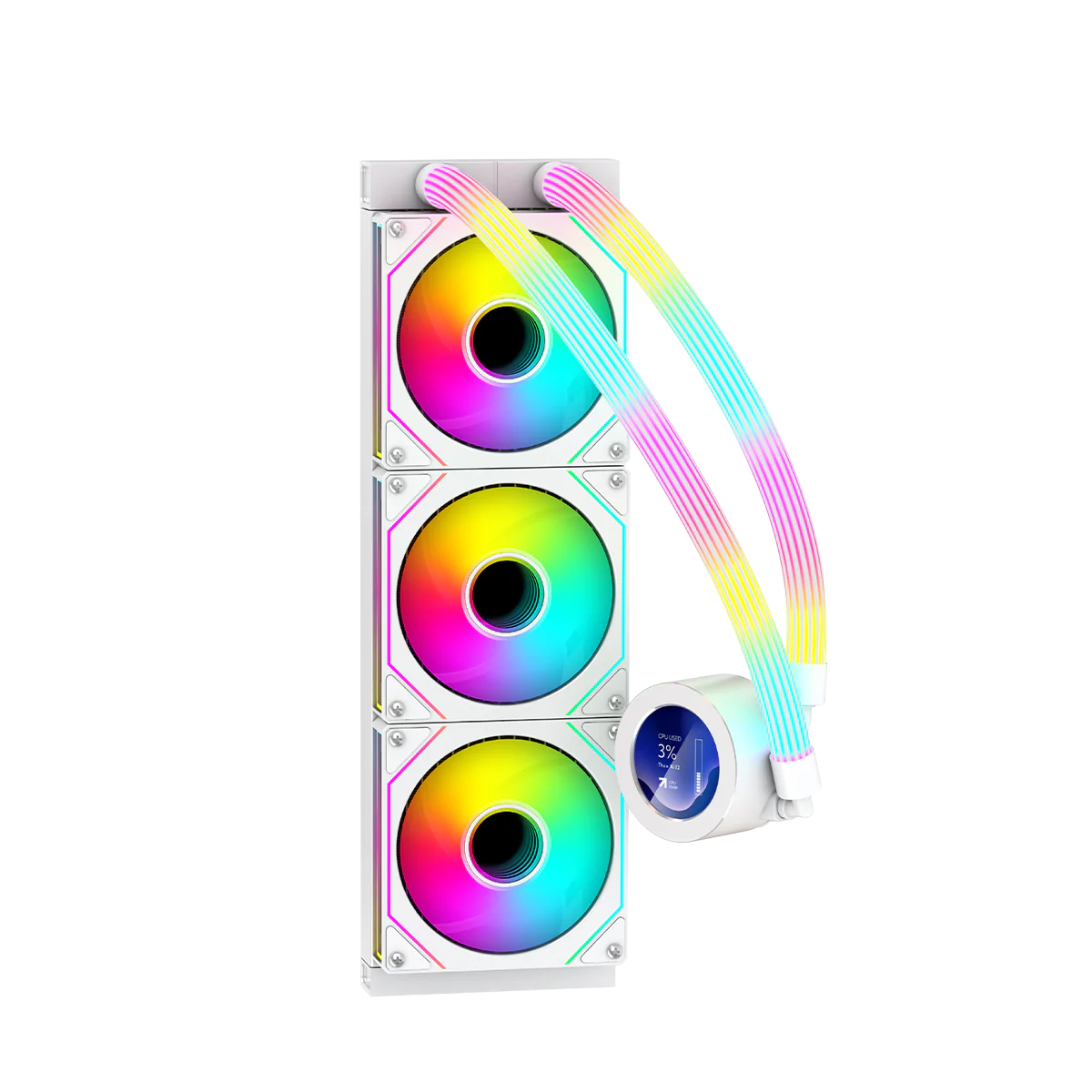 GameOn Kraken N360 360mm LCD Display Liquid CPU Cooler with ARGB Tube GOKRAKENN360 - Image 6
