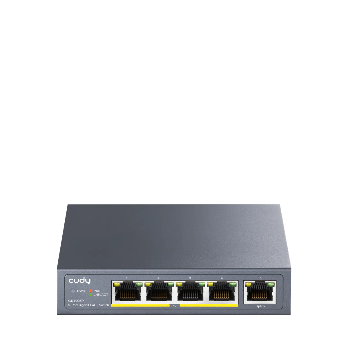 Boost your network performance with the CUDY GS1005P 5-Port Gigabit Ethernet Unmanaged PoE+ Switch