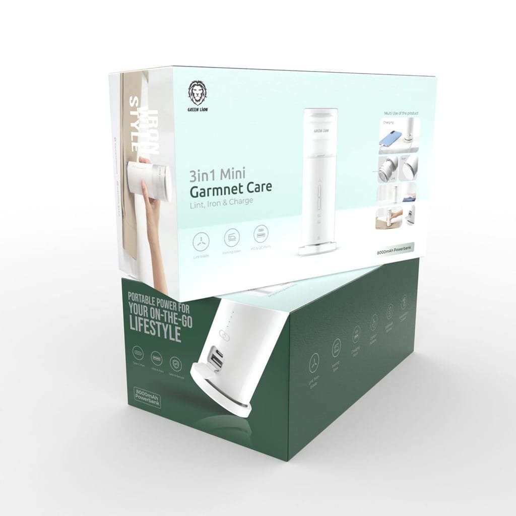 GREEN LION 3 IN 1 PORTABLE MINI WIRELESS CORDLESS STEAM IRON WHITE GN3N1MIRONWH - Image 3