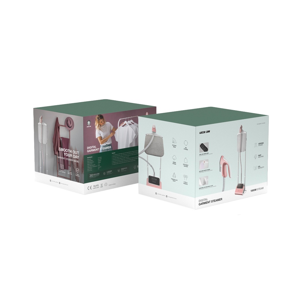 GREEN LION DIGITAL GARMENT STEAMER PINK GNDGSTMRPK - Image 3