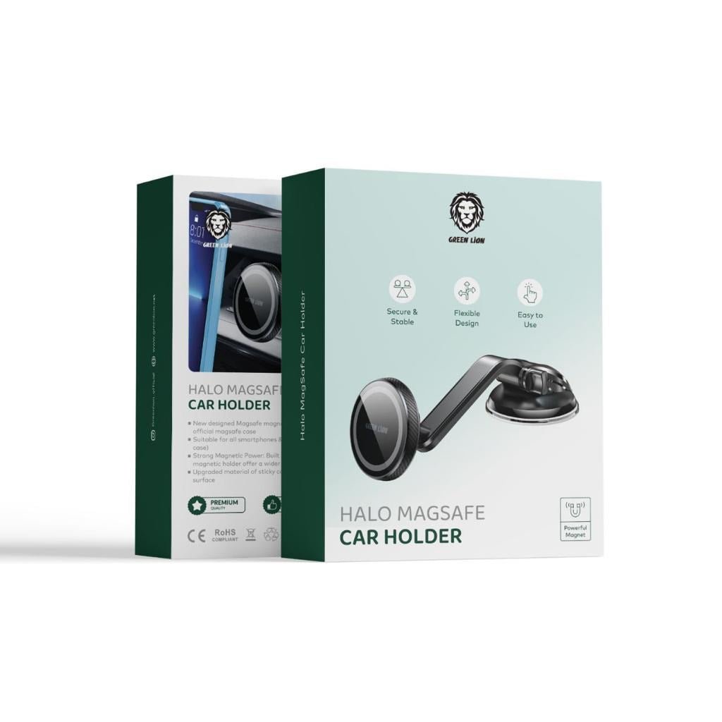 GREEN LION HALO MAGSAFE CAR HOLDER BLACK GNHMAGHLDRBK - Image 3