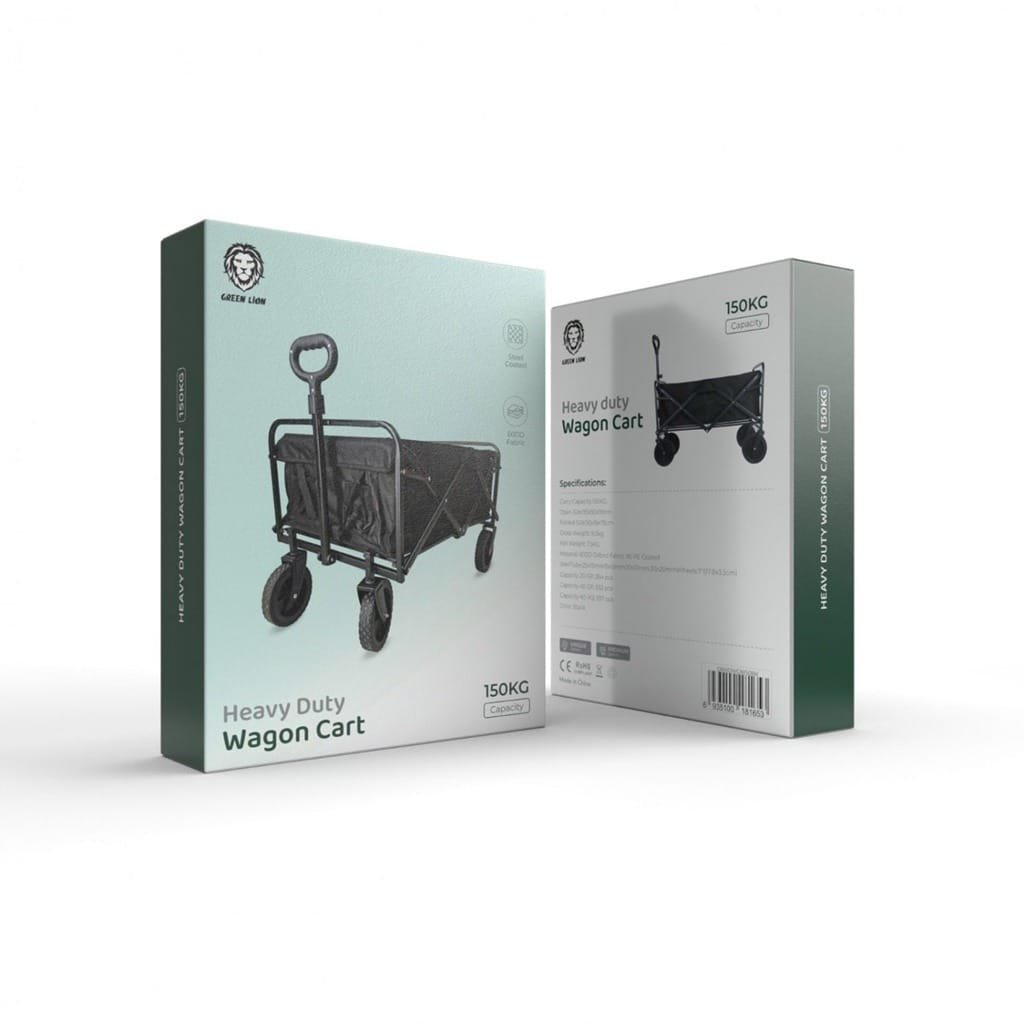GREEN LION HEAVY DUTY WAGON CART 150KG BLACK GNHDWGN150BK - Image 2