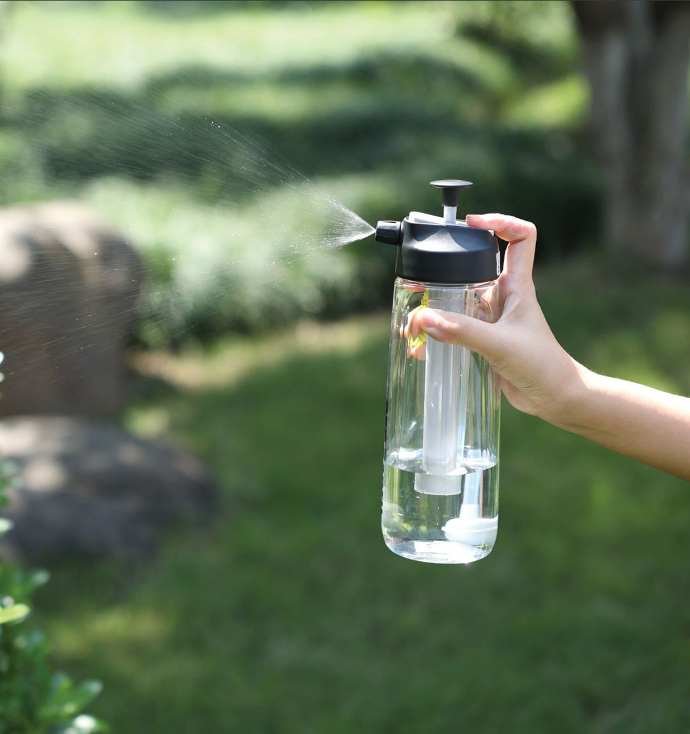 GREEN LION AQUA SPRAY WATER BOTTLE 700 ML BLACK GNSPYWTBTLBK - Image 3