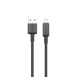 PAWA 3A USB A TO LIGHTNING QUICK CHARGING BRAIDED CABLE 1.2M PW122 BLACK PW-BTLT12AL-BK