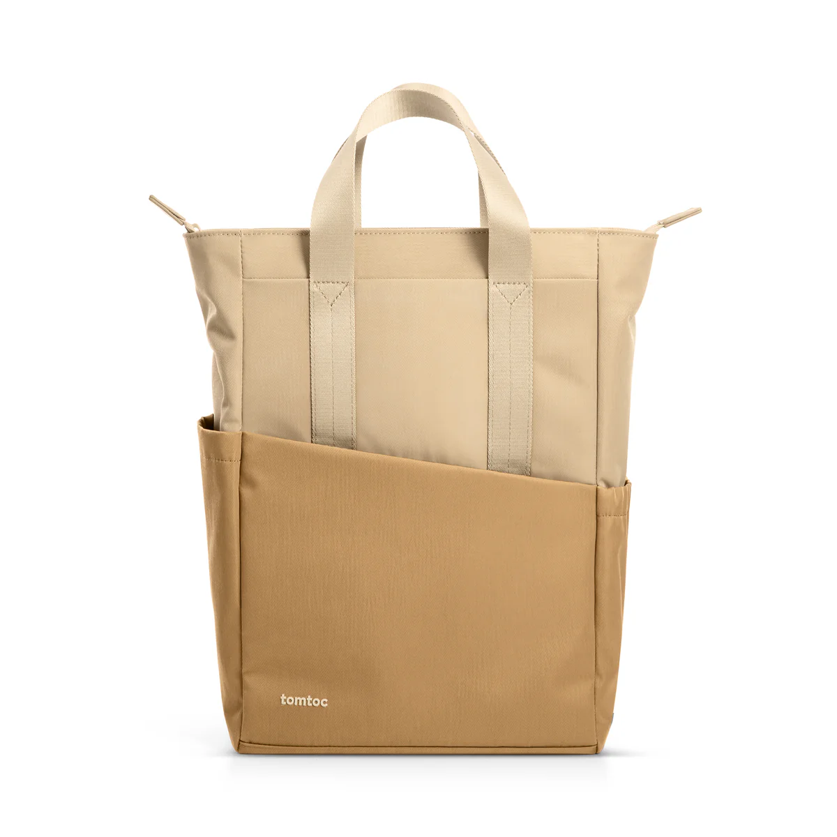 Step into style and functionality with the tomtoc Slash T63 Laptop Backpack in Sand Brown