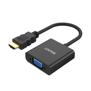 UNITEK HDMI TO VGA ADAPTER WITH 3.5MM FOR STEREO AUDIO 15 CM Y-6355