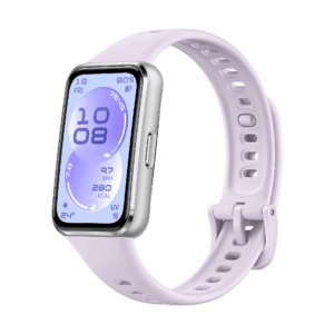 HUAWEI BAND 11 SILVER ALUMINUM ALLOY CASE PURPLE FLUOROELASTOMER STRAP CDY-B29