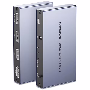 MINDPURE HDMI SWITCHER 3 IN 1 OUT 4K60HZ SPACE GRAY LX10693