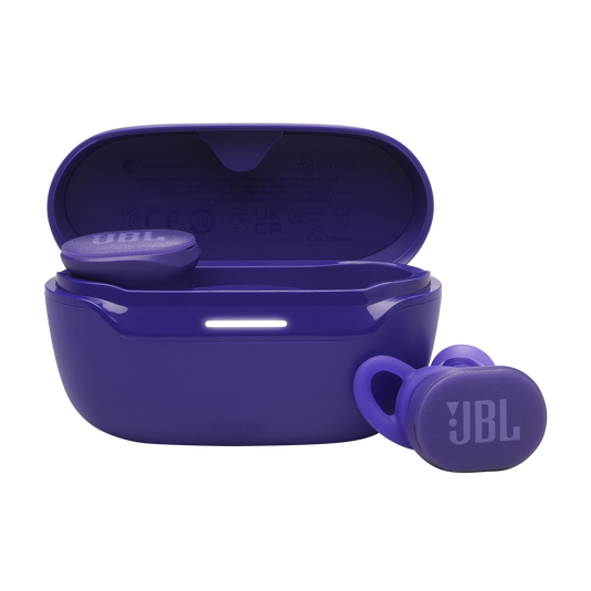 Push your performance to the next level with the JBL Endurance Race 2 Wireless Earphones in vibrant purple.