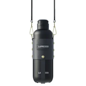LEPRESSO THERMATRAIL THERMOS BOTTLE WITH CROSSBODY STRAP BLACK LPCFFTT0013BK