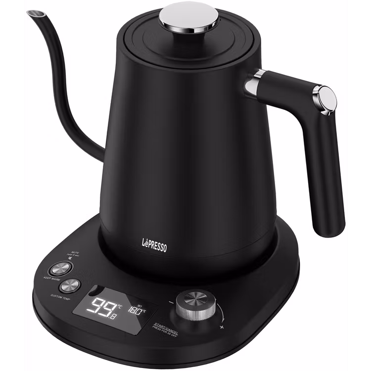 LEPRESSO ELECTRIC TEMPERATURE CONTROL POUR-OVER KETTLE 800ML LPKTTCBK BLACK - Image 2