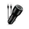 Stay powered wherever the road takes you with the PAWA Solid Car Charger Dual Port PD+QC 51W Black.
