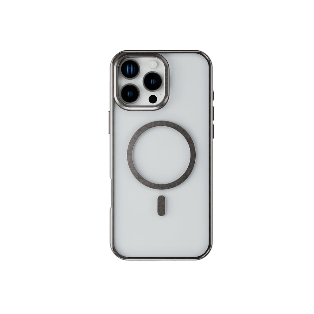 Levelo Elio iPhone 16 Pro Max PC Case with Camera Ring Stand - Titanium (LVLEPCRS16PMTT)