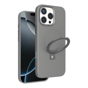 LEVELO IPHONE 16 PRO MAX IRIS PRO MAGSAFE LIQUID SILICONE CASE GRAY LVLIPSC16PMGY