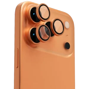 LEVELO LUCENTTRIO IPHONE 17 PRO/17 PRO MAX CAMERA LENS PROTECTOR TITANIUM ORANGE LVLLCTRIOL17PPMTTOR