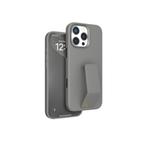 LEVELO MORPHIX SILICON CASE WITH LEATHER GRIP IPHONE 16 PRO MAX GRAY LVLMSL16PMGY