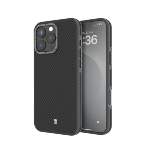 Levelo iPhone 16 Pro OX Carbon Case Black LVLOC16PBK - MagSafe Compatible