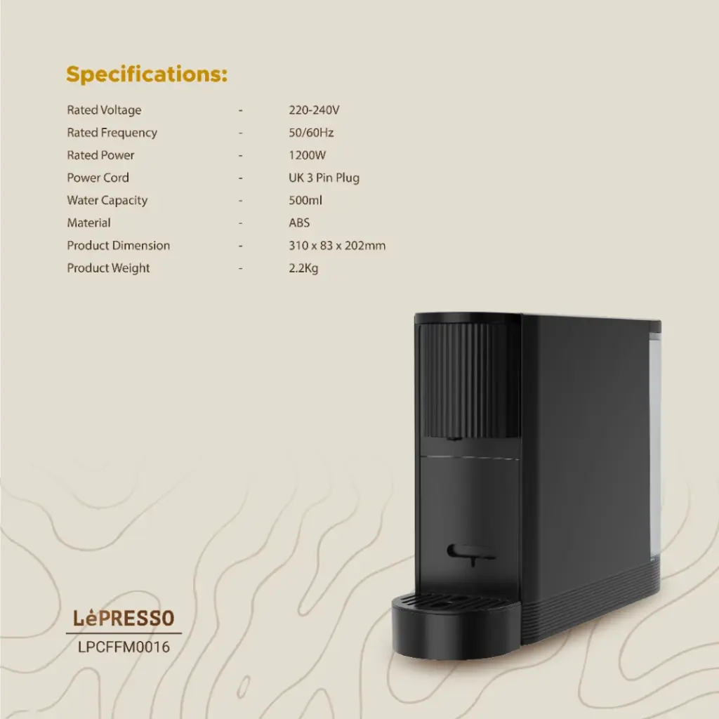 Lepresso Automatic Capsule Coffee Maker LPCFFM0016 - Image 2