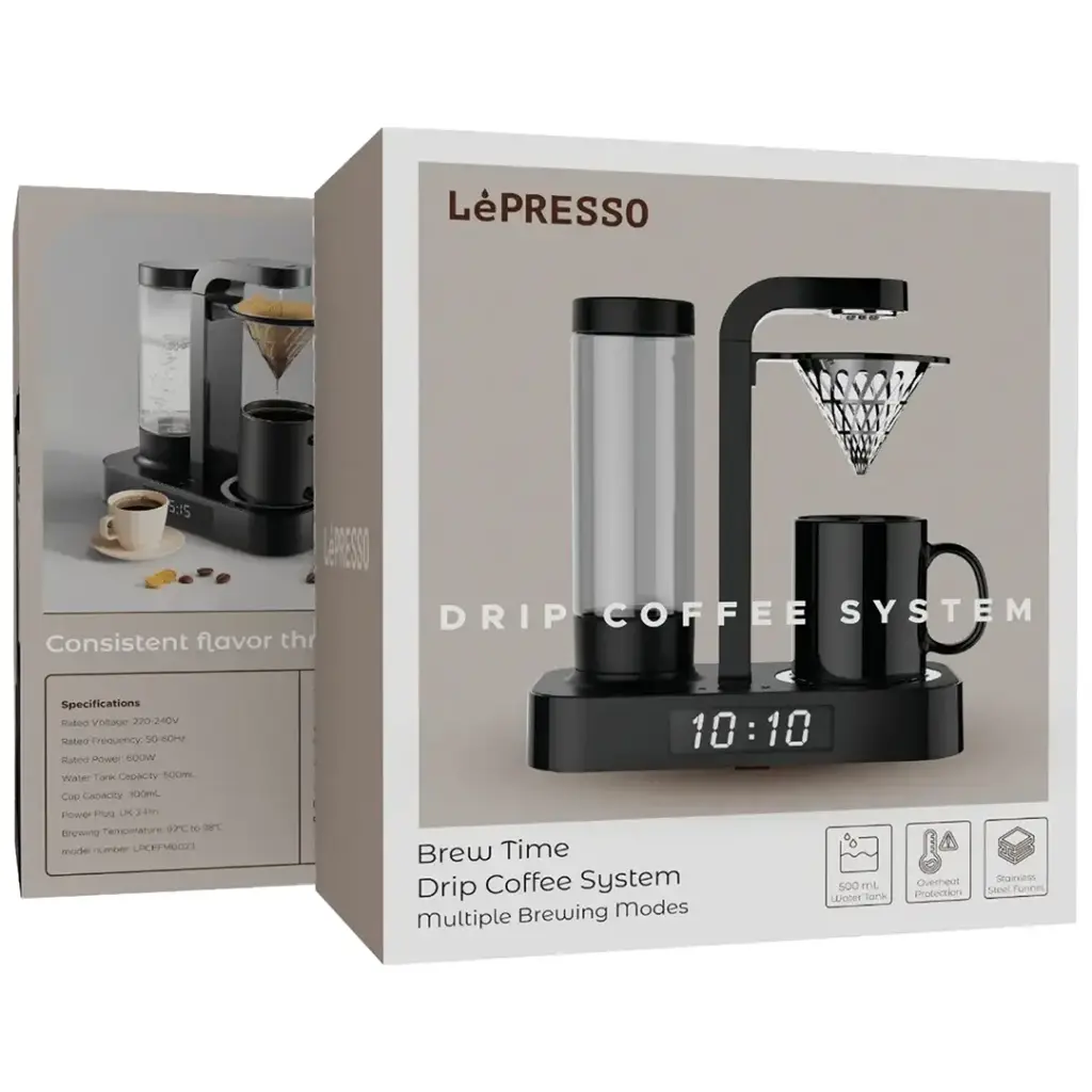 LEPRESSO BREW TIME DRIP COFFEE SYSTEM BLACK LPCFFM0023 - Image 3