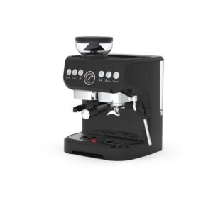 LEPRESSO SEMI AUTOMATIC ESPRESSO MACHINE WITH GRINDER & MILK STEAMER BLACK LECMBGBK