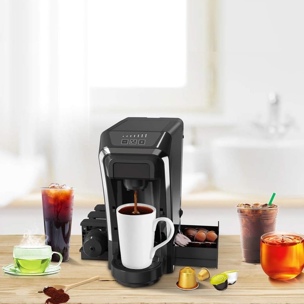 LEPRESSO MULTI CAPSULE TEA & COFFEE MACINE WITH ITALIAN PUMP/FLOW METER BLACK LPMFCMSBK - Image 5