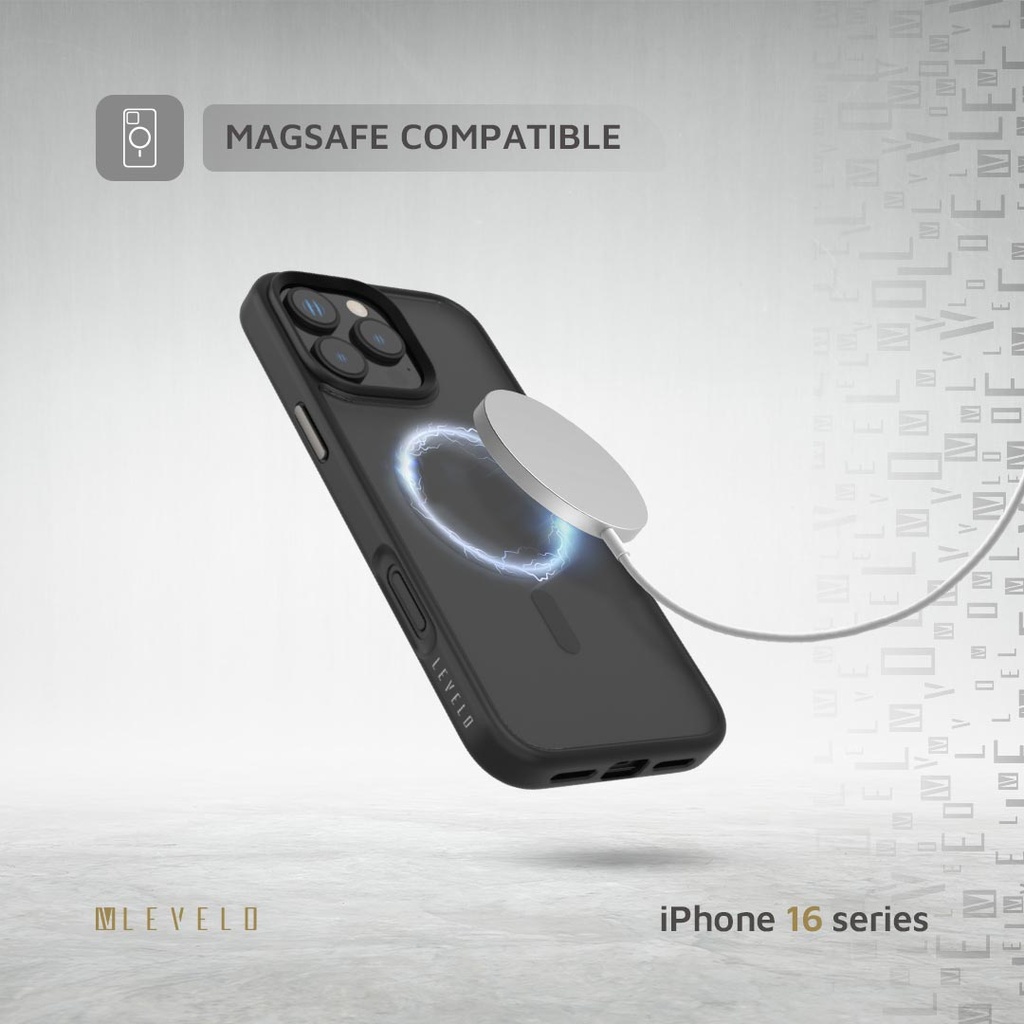 LEVELO IPHONE 16 PRO MAX MAGSAFE MATTE SOLO CASE BLACK LVLMMSC16PMBK - Image 6