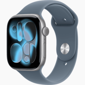 APPLE WATCH SERIES 11 GPS 46MM SPACE GRAY ALUMINIUM CASE WITH ANCHOR BLUE SPORT BAND M-L MEW94