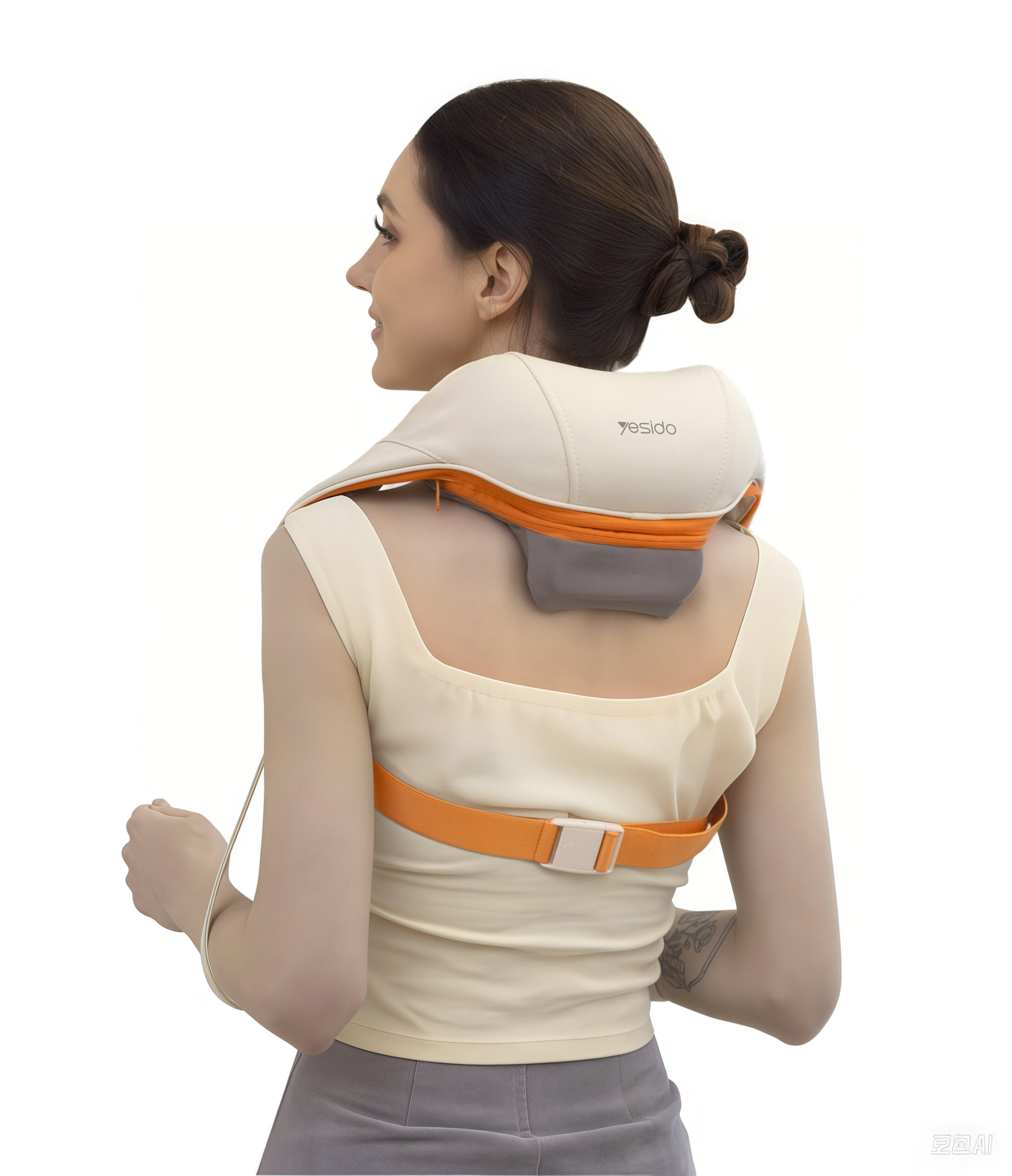 Experience soothing comfort on demand with the YESIDO MG16 Neck Massager in stylish beige.