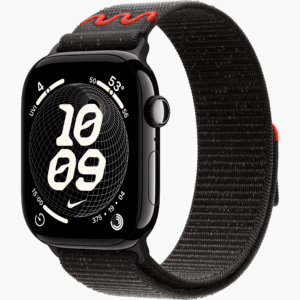 APPLE WATCH SERIES 11 GPS 46MM JET BLACK ALUMINIUM CASE WITH MIDNIGHT BLACK NIKE SPORT LOOP MEW84