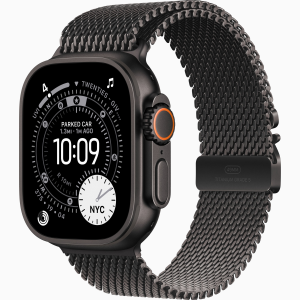 APPLE WATCH ULTRA 3 49MM GPS + CELLULAR BLACK TITANIUM CASE WITH BLACK TITANIUM MILENSE LOOP BAND SMALL MF1N4